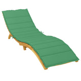 Sun Lounger Cushion Green 78.7"x19.7"x1.2" Oxford Fabric