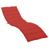 Sun Lounger Cushion Red 78.7"x19.7"x1.2" Oxford Fabric