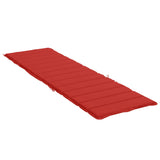 Sun Lounger Cushion Red 78.7"x19.7"x1.2" Oxford Fabric