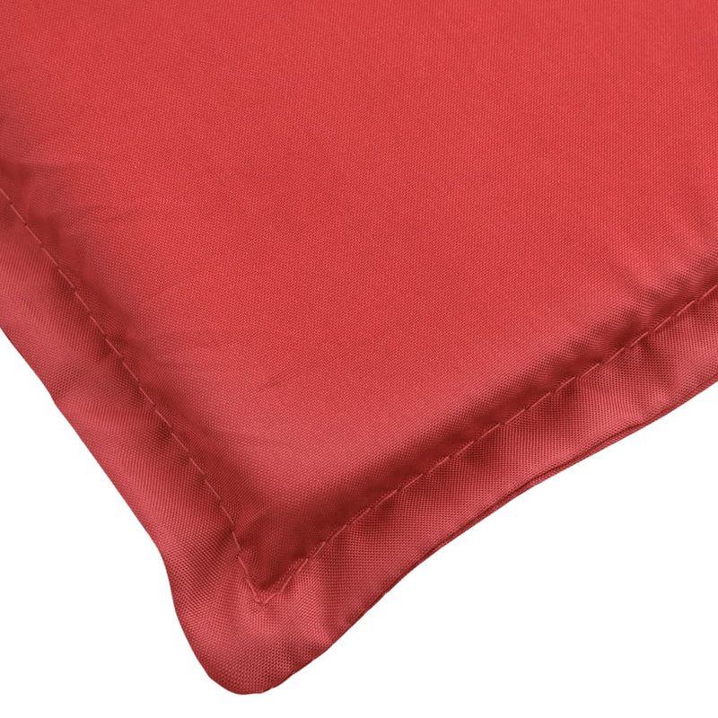 Sun Lounger Cushion Red 78.7"x19.7"x1.2" Oxford Fabric