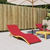 Sun Lounger Cushion Red 78.7"x19.7"x1.2" Oxford Fabric