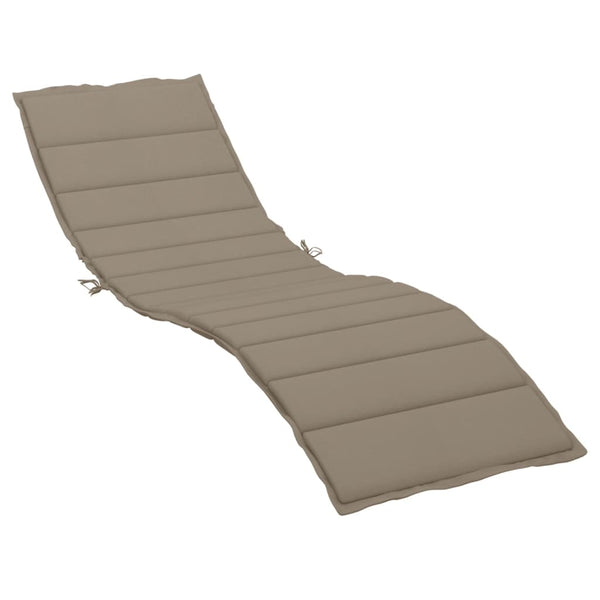 Sun Lounger Cushion Taupe 78.7"x19.7"x1.2" Oxford Fabric