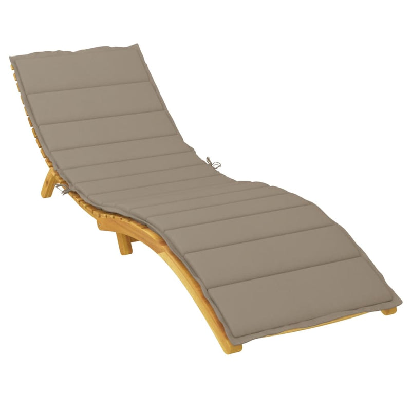 Sun Lounger Cushion Taupe 78.7"x19.7"x1.2" Oxford Fabric