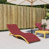 Sun Lounger Cushion Wine Red 78.7"x19.7"x1.2" Fabric