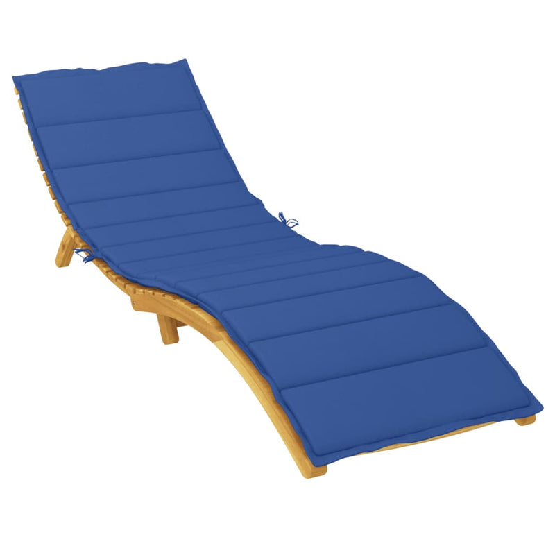 Sun Lounger Cushion Royal Blue 78.7"x19.7"x1.2" Fabric