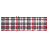 Sun Lounger Cushion Red Check Pattern 78.7"x19.7"x1.2" Fabric