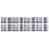 Sun Lounger Cushion Gray Check Pattern 78.7"x19.7"x1.2" Oxford Fabric