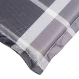 Sun Lounger Cushion Gray Check Pattern 78.7"x19.7"x1.2" Oxford Fabric