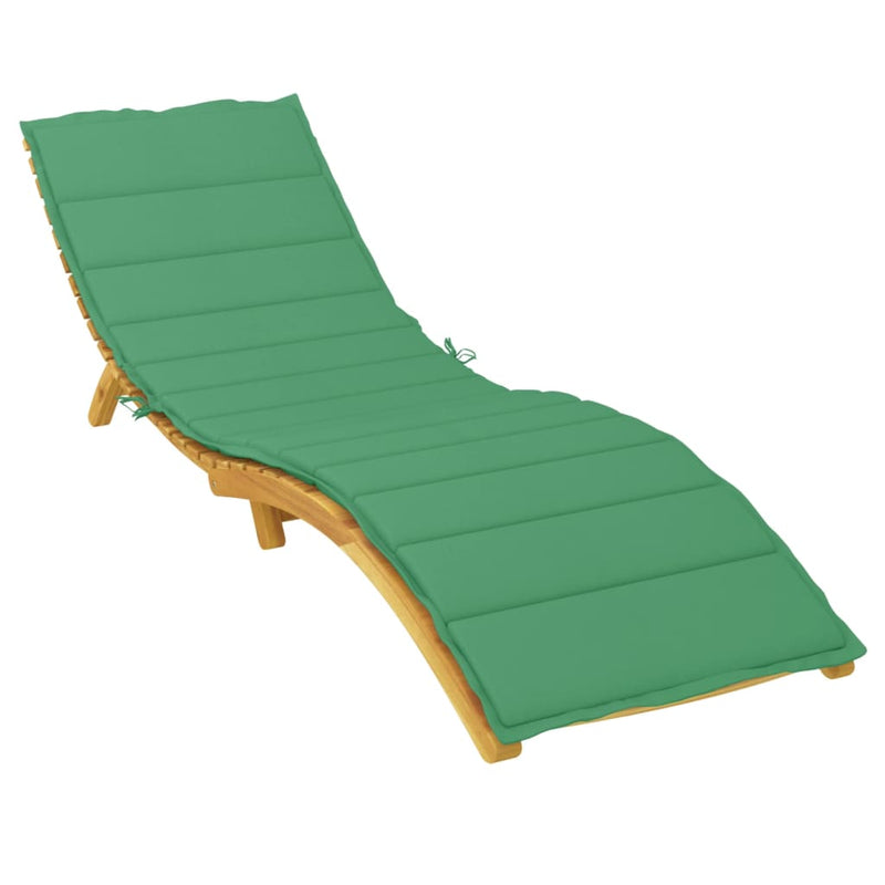 Sun Lounger Cushion Green 78.7"x23.6"x1.2" Oxford Fabric