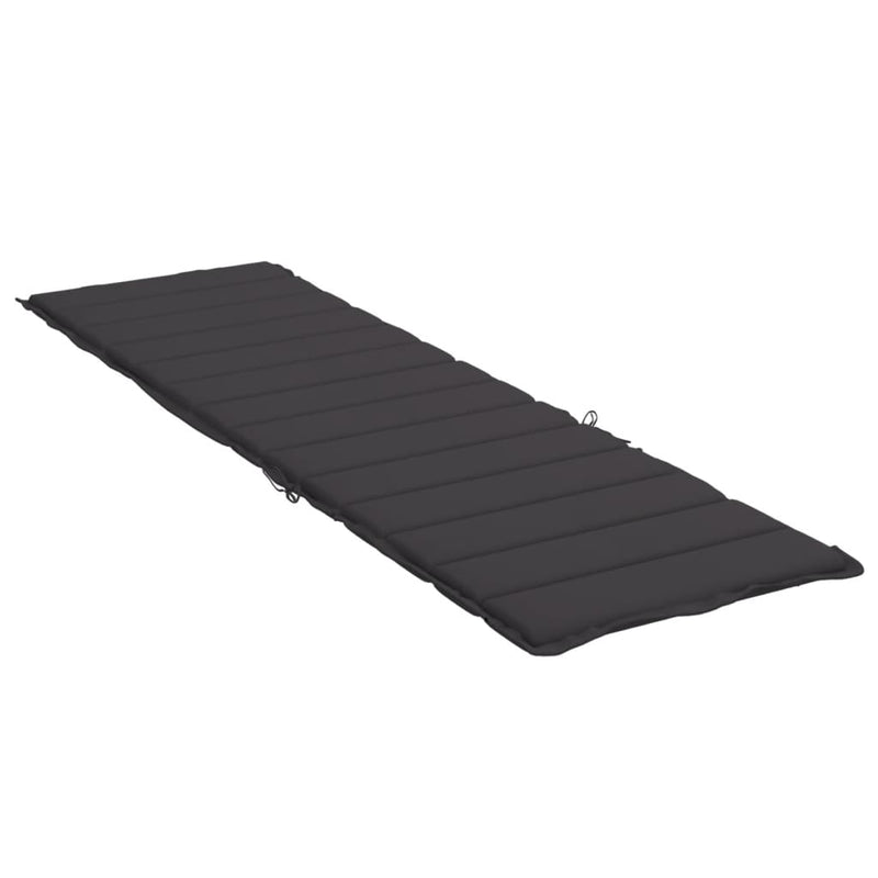 Sun Lounger Cushion Black 78.7"x23.6"x1.2" Oxford Fabric