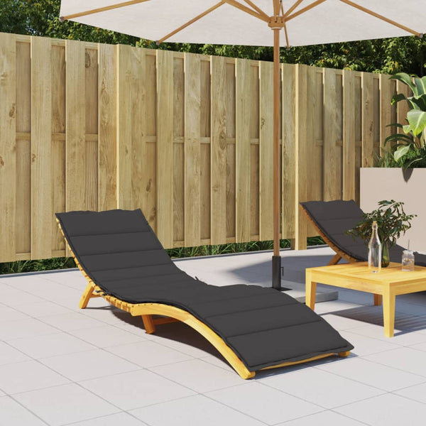 Sun Lounger Cushion Black 78.7"x23.6"x1.2" Oxford Fabric