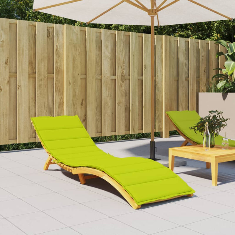 Sun Lounger Cushion Bright Green 78.7"x23.6"x1.2" Oxford Fabric