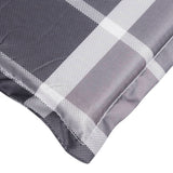 Sun Lounger Cushion Gray Check Pattern 78.7"x23.6"x1.2" Oxford Fabric