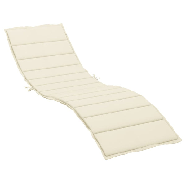 Sun Lounger Cushion Cream 78.7"x27.6"x1.2" Oxford Fabric