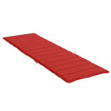 Sun Lounger Cushion Red 78.7"x27.6"x1.2" Oxford Fabric