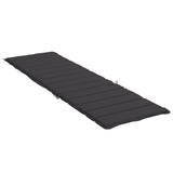 Sun Lounger Cushion Black 78.7"x27.6"x1.2" Oxford Fabric