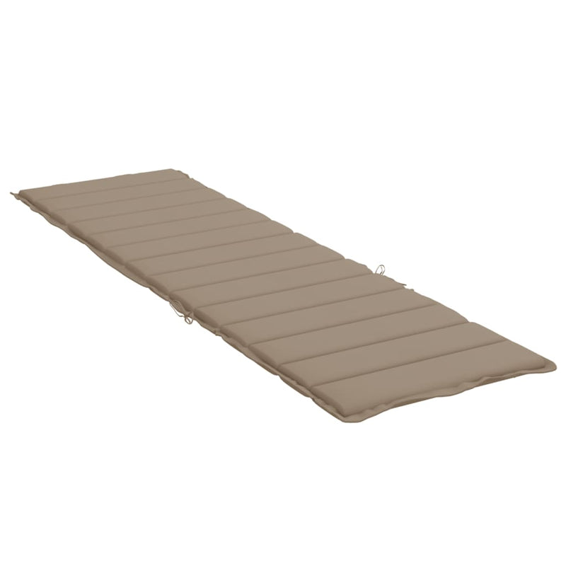 Sun Lounger Cushion Taupe 78.7"x27.6"x1.2" Oxford Fabric