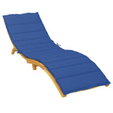 Sun Lounger Cushion Royal Blue 78.7"x27.6"x1.2" Fabric