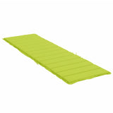 Sun Lounger Cushion Bright Green 78.7"x27.6"x1.2" Fabric