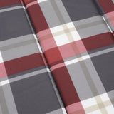 Sun Lounger Cushion Red Check Pattern 78.7"x27.6"x1.2" Fabric