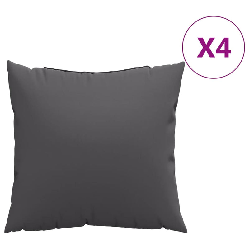 Throw Pillows 4 pcs Anthracite 23.6"x23.6" Fabric