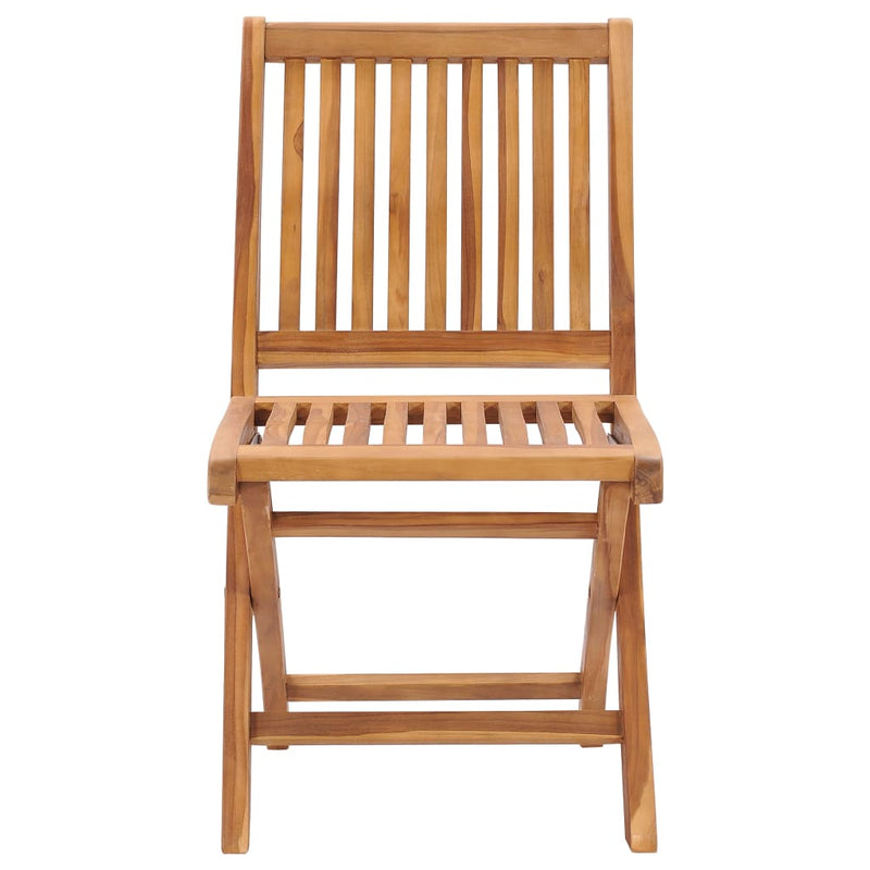 Folding Patio Chairs 2 pcs Solid Teak Wood