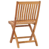 Folding Patio Chairs 2 pcs Solid Teak Wood