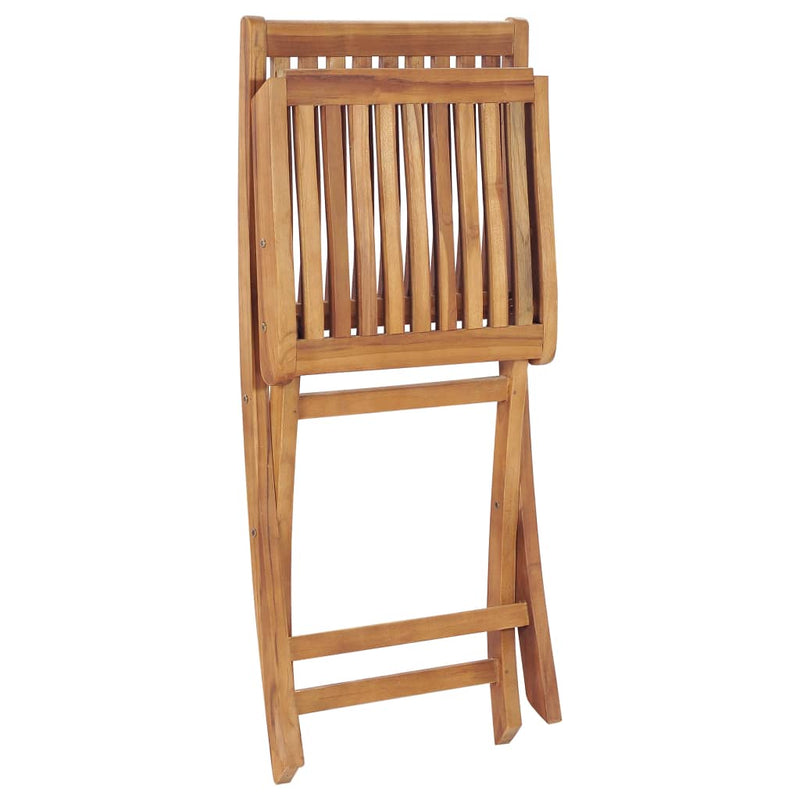 Folding Patio Chairs 2 pcs Solid Teak Wood