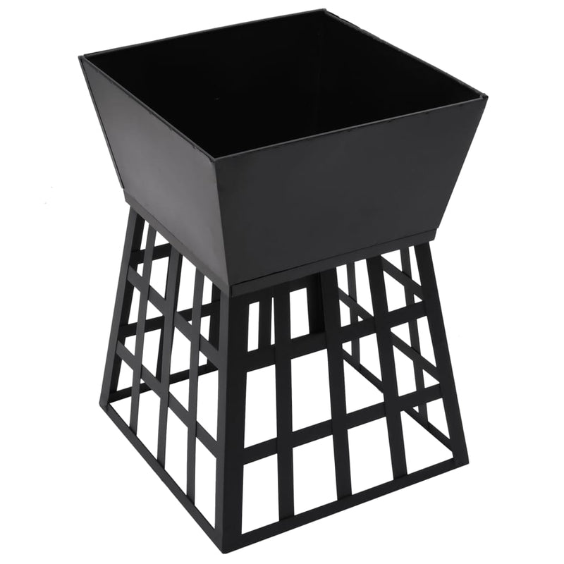 2-in-1 Fire Pit and BBQ 13.4"x13.4"x18.9" Steel