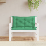 Garden Bench Cushion Green 39.4"x(19.7"+19.7")x2.8" Oxford Fabric