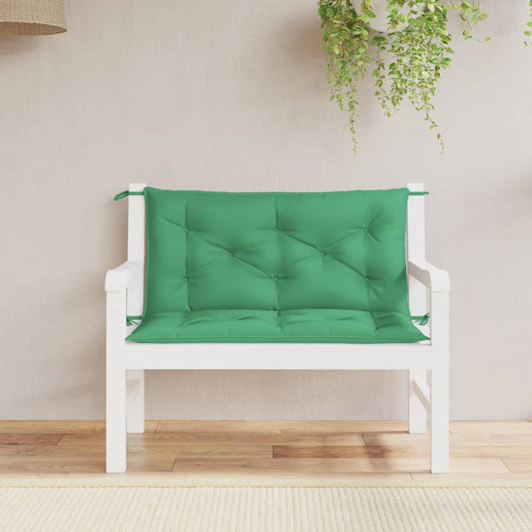 Garden Bench Cushion Green 39.4"x(19.7"+19.7")x2.8" Oxford Fabric