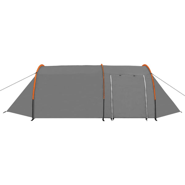 Camping Tent 4 Persons Gray and Orange