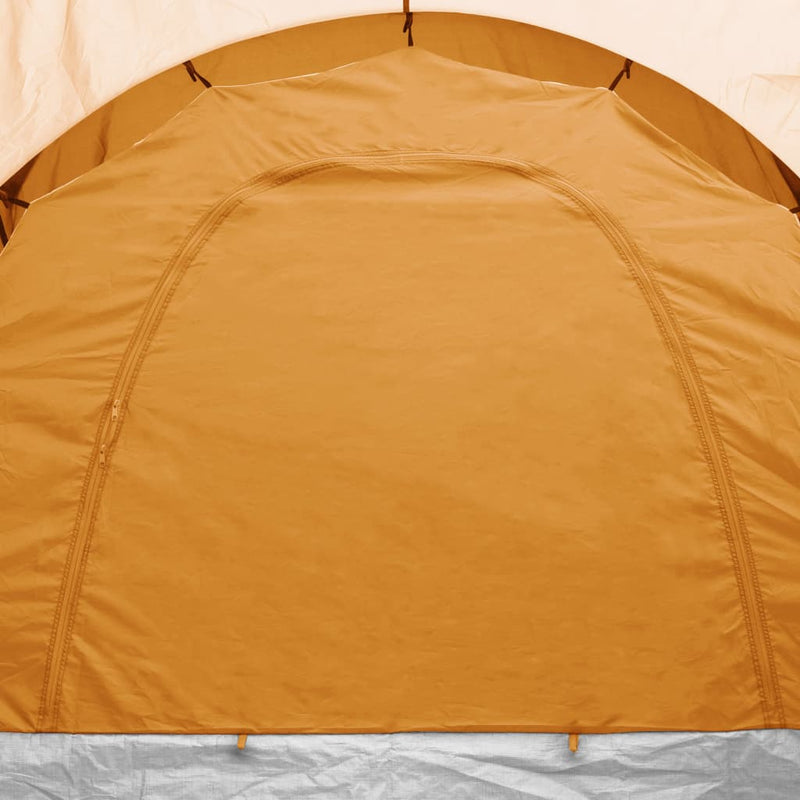 Camping Tent 6 Persons Gray and Orange