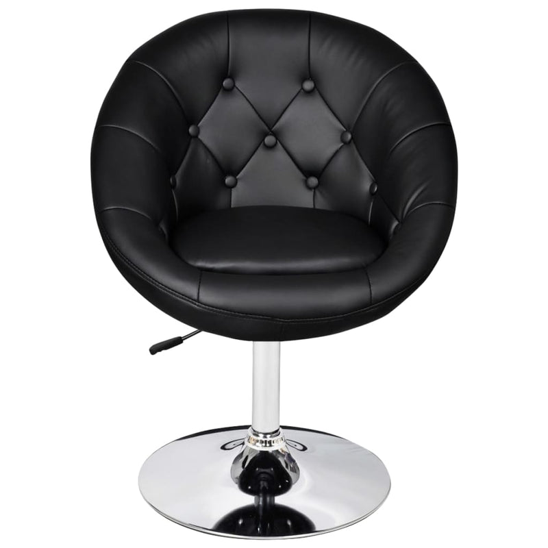 Bar Stool Black Faux Leather