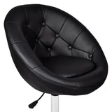 Bar Stool Black Faux Leather