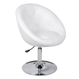 Bar Stools 2 pcs White Faux Leather