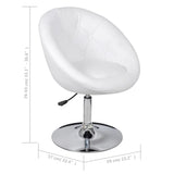 Bar Stools 2 pcs White Faux Leather