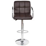 Bar Stools 2 pcs Brown Faux Leather