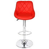 Bar Stools 2 pcs Red Faux Leather