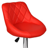 Bar Stools 2 pcs Red Faux Leather