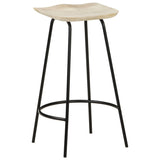 Bar Stools 2 pcs Solid Mango Wood