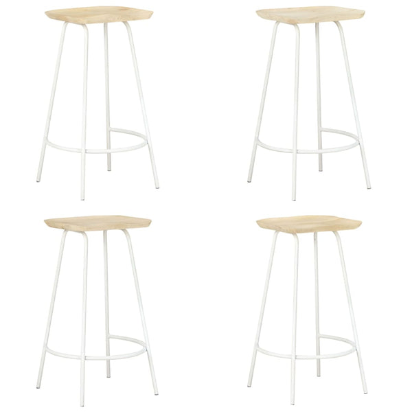 Bar Stools 4 pcs Solid Mango Wood