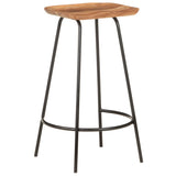 Bar Stools 2 pcs Solid Acacia Wood