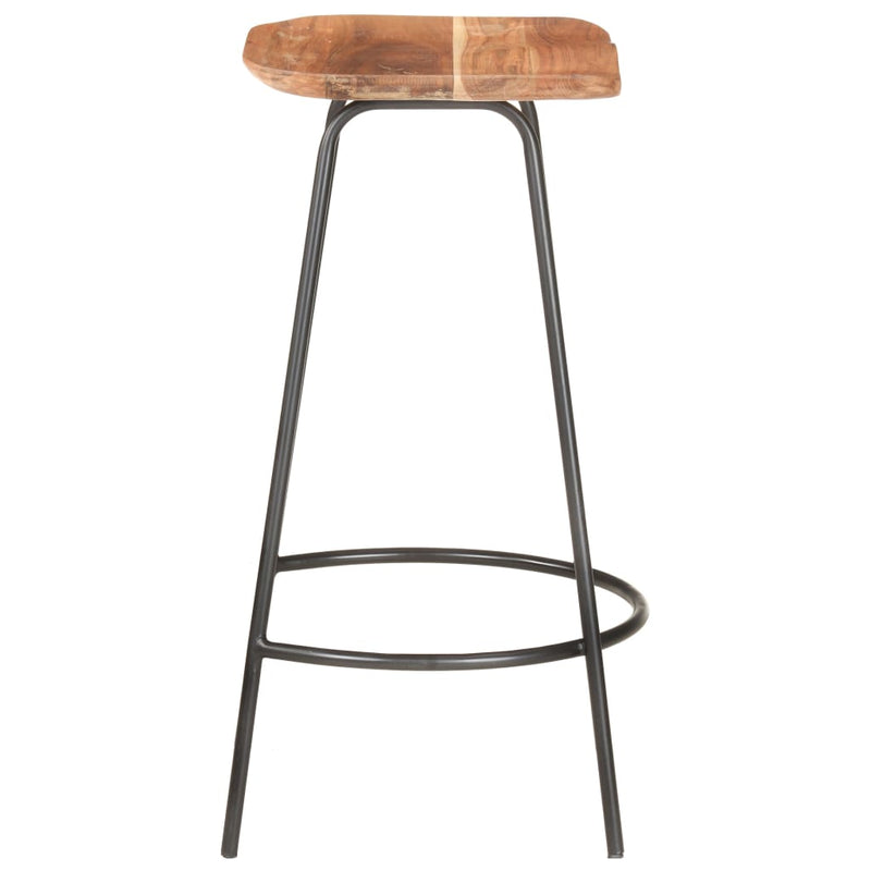 Bar Stools 2 pcs Solid Acacia Wood