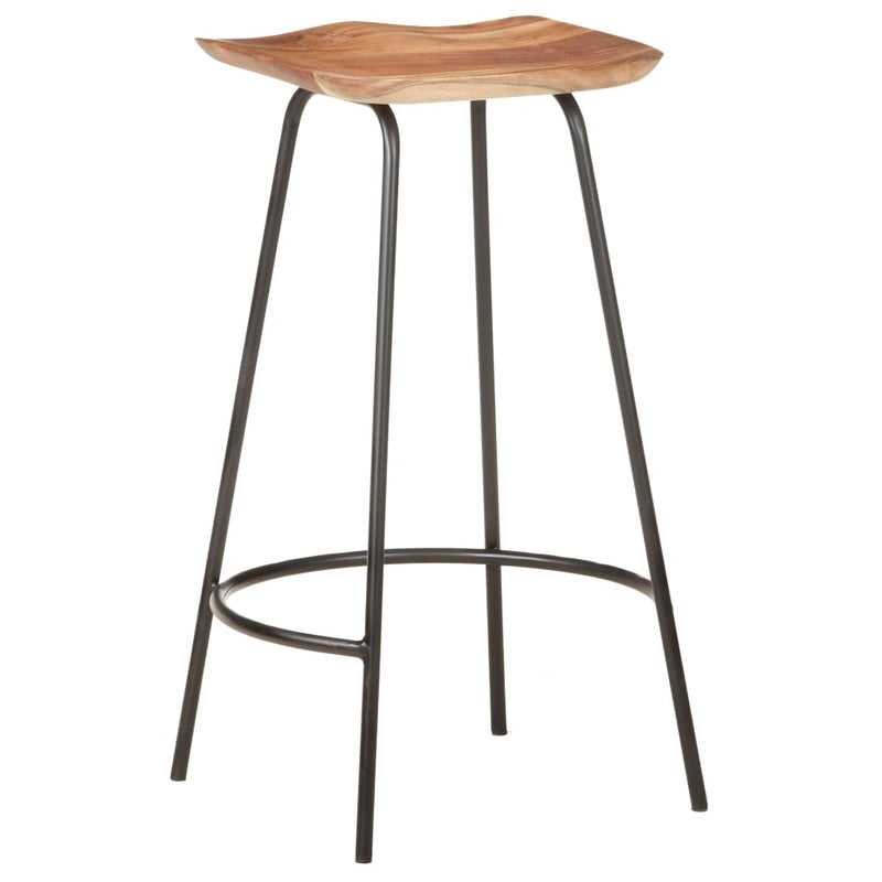 Bar Stools 2 pcs Solid Acacia Wood