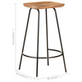 Bar Stools 4 pcs Solid Acacia Wood