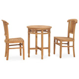 3 Piece Patio Dining Set Solid Teak Wood