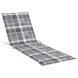 Patio Sun Lounger with Cushion Solid Wood Acacia