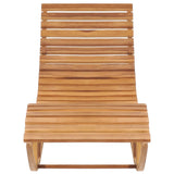 Rocking Sun Lounger with Cushion Solid Teak Wood