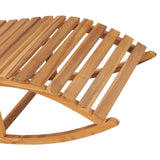 Rocking Sun Lounger with Cushion Solid Teak Wood